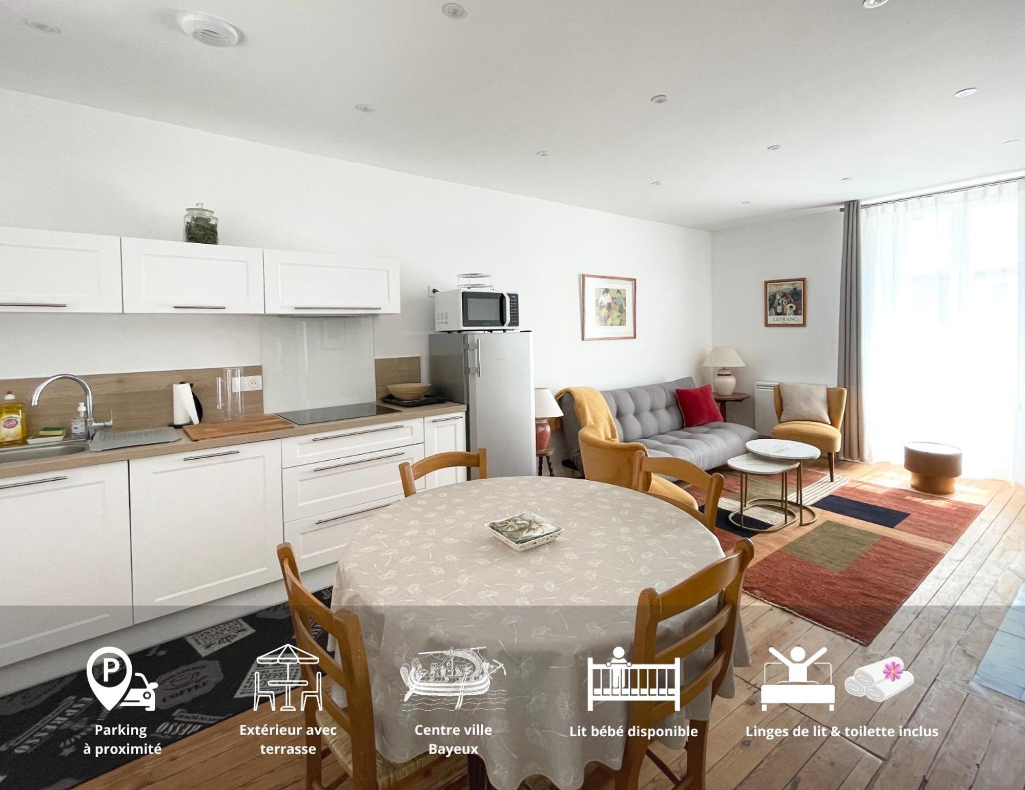 Apartment Le 58 Bel Bien Equipe Centre Parking Gratuit A Proximite Bayeux